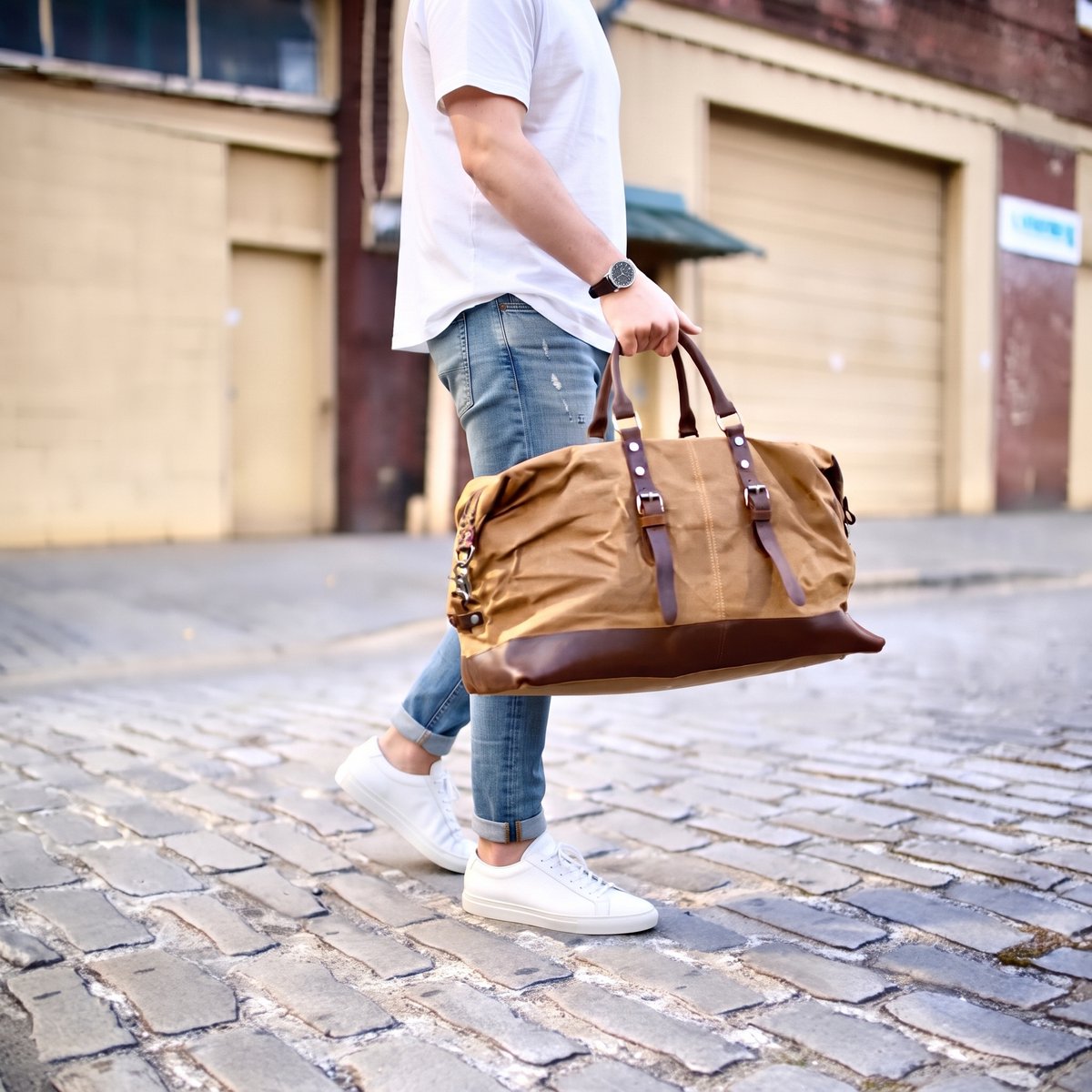 Nomad - Weekendtas - Duffle - Khaki - Mosterdgeel